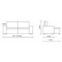 Ver imagem 3 de Sofa Colorado Retratil e Reclinavel 2,30 Metros Fernandes Estofados Cor Veludo Bege