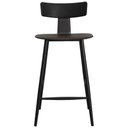 Ver imagem 4 de Kit 2 Banquetas Baixas Analu Assento PP Preto Encosto Base Aço 89cm Rivatti Móveis