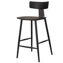 Ver imagem 6 de Kit 2 Banquetas Baixas Analu Assento PP Preto Encosto Base Aço 89cm Rivatti Móveis