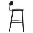 Ver imagem 5 de Kit 2 Banquetas Baixas Analu Assento PP Preto Encosto Base Aço 89cm Rivatti Móveis