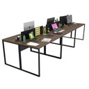 Ver imagem 2 de Estação Trabalho Mesa Industrial 6 Lugares Office Netmobil - Nogal/preto