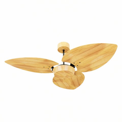 Ventilador de Teto Natuvent Dahlia No Light 3 Pás Madeira Teca 127v