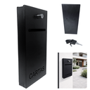 Ver imagem 2 de Caixa para Correspondencia Boletos Slim Preto Aço Abertura Frontal com Chave