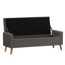 Ver imagem 2 de Recamier Bau Paris 1,20m Suede Cinza - Inova Decor