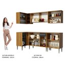 Ver imagem 6 de Armário de Cozinha Completa de Canto 293cm Rustic/Preto Emilly Play Madesa 04