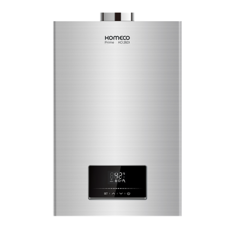Aquecedor de Água a Gás Komeco Ko 26 Di Prime Com Wifi Inox Digital Bivolt 26 Litros Gás GN