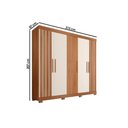 Ver imagem 2 de Guarda Roupa Casal 5 Portas e 2 Gavetas Sophia Freijo/off White - Caemmun