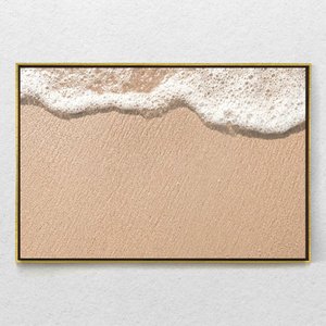 Quadro Decorativo Beira Mar Tela Horizontal Com Moldura e Sem Vidro 80X120