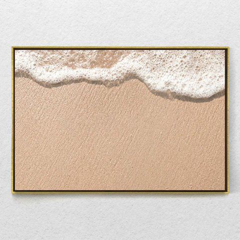 Quadro Decorativo Beira Mar Tela Horizontal Com Moldura e Sem Vidro 80X120