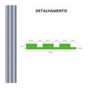 Ver imagem 3 de Painel Ripado Laminado de Eva Autocolante Flexível Rolo 10mt Azul