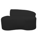 Ver imagem 2 de Sofá Curvo 2 Lugares 145cm Orgânico Bouclé Divã Lado Direito Cor:preto