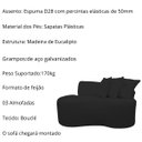 Ver imagem 4 de Sofá Curvo 2 Lugares 145cm Orgânico Bouclé Divã Lado Direito Cor:preto