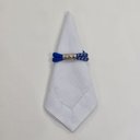Ver imagem 2 de Porta Guardanapo Nó Náutico Azul Royal Mesclado com Prata