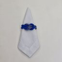 Ver imagem 1 de Porta Guardanapo Nó Náutico Azul Royal Mesclado com Prata