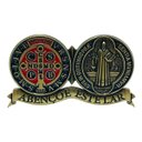 Ver imagem 2 de Medalhão Porta Medalha de São Bento Dourado