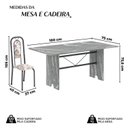 Ver imagem 3 de Conjunto Sala de Jantar com 8 Cadeiras Lara Prata/Arabesco