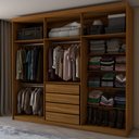 Ver imagem 2 de Guarda-roupa Casal Coliseu 6 Portas 4 Gavetas Cinamomo/off White - Panorama Móveis