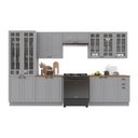 Ver imagem 2 de Armário de Cozinha Modulada Completa Fidelitá Nara 100% MDF 6 Peças 360cm 16 Portas 2 Gavetas com