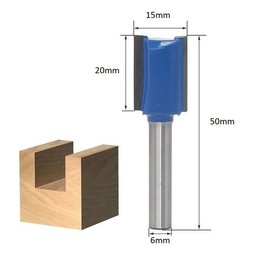 Fresa Reta Para Tupia Haste 6mm Corte 15mm X 20mm - 2