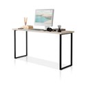 Ver imagem 1 de Escrivaninha Mesa Office Estilo Industrial 120cm Klm Store Preto com Off White