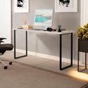 Ver imagem 3 de Escrivaninha Mesa Office Estilo Industrial 120cm Klm Store Preto com Off White