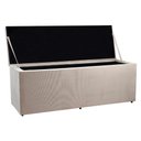 Ver imagem 4 de Calçadeira Recamier Baú Solteiro 0,90m Madrid Suede Bege - Pallazio