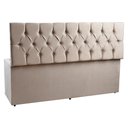 Ver imagem 3 de Calçadeira Recamier Baú Solteiro 0,90m Madrid Suede Bege - Pallazio