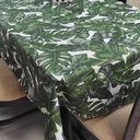Ver imagem 2 de Toalha de Mesa Térmica Impermeável 1,50m X 1,50m Quadrada 4 Cadeiras - Floral Verde