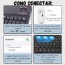 Kit Teclado Mouse sem Fio para Tab S7 Fe Branco - 5
