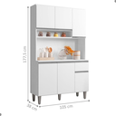 Ver imagem 2 de Armário de Cozinha Caloro 6 Portas Branco