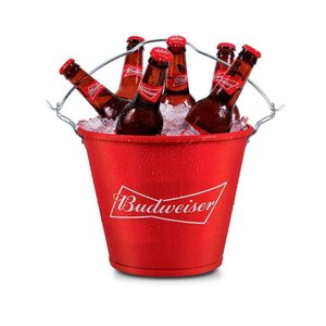 Balde para Cerveja em Alumínio 5l Budweiser Alumiart Falcão
