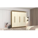 Ver imagem 1 de Guarda Roupa Elegance 6 Portas e 2 Gavetas Nature/champanhe - Vila Rica