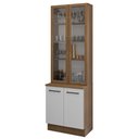 Ver imagem 3 de Kit Balcão + Cristaleira 70cm Rustic/branco Agata Madesa 01