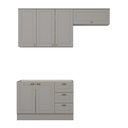 Ver imagem 2 de Cozinha Modulada 3 Peças 6 Portas 3 Gavetas s/ Tampo Americana Henn