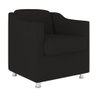 Poltrona Decorativa Tilla Consultório Recepção Suede Cor:preto - 1
