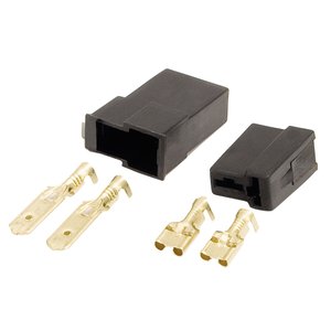 Conector Permak 2 Vias Quadrado com Terminais Kit 4 Peças ( Embalagem com 10 Kits)