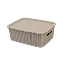 Ver imagem 1 de Caixa Organizadora São Bernardo Ratan 12,5 Litros Cinza Concreto