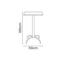 Ver imagem 2 de Mesa Quadrada Tramontina Gama 59 Cm Alta em Polipropileno Branco com Base em Aço Carbono