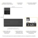 Ver imagem 4 de Armário de Cozinha Compacta com Rodapé Veneza Multimóveis Mp2110.895 Preto