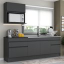 Ver imagem 1 de Armário de Cozinha Compacta com Rodapé Veneza Multimóveis Mp2110.895 Preto