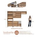 Ver imagem 4 de Cozinha Modulada 4 Peças com Torre Quente para 2 Fornos Nicho Decorativo Isabelle Bege/Freijó/Arenas