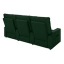 Ver imagem 2 de Poltrona Reclinável para Cinema Parma 3 Lugares Baú Usb Veludo Verde Fh1 - D'Rossi
