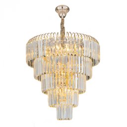 LUSTRE VERSAILLES CRISTAL + CHAMPANHE E DOURADO H/12 HEVVY - 1