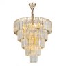 LUSTRE VERSAILLES CRISTAL + CHAMPANHE E DOURADO H/12 HEVVY - 1