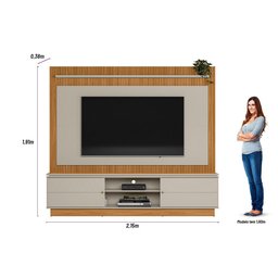 Home Guararapes para Tv 75'' com Led Nature/off White Linea - 4 Home Guararapes para Tv 75'' com Led Nature/off White Linea - 4
