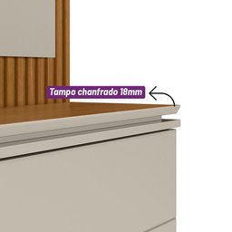 Home Guararapes para Tv 75'' com Led Nature/off White Linea - 6 Home Guararapes para Tv 75'' com Led Nature/off White Linea - 6