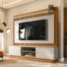 Home Guararapes para Tv 75'' com Led Nature/off White Linea - 2