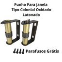 Ver imagem 2 de Puxador para de Janela Madeira Ferro Punho Oxidado Reforçado