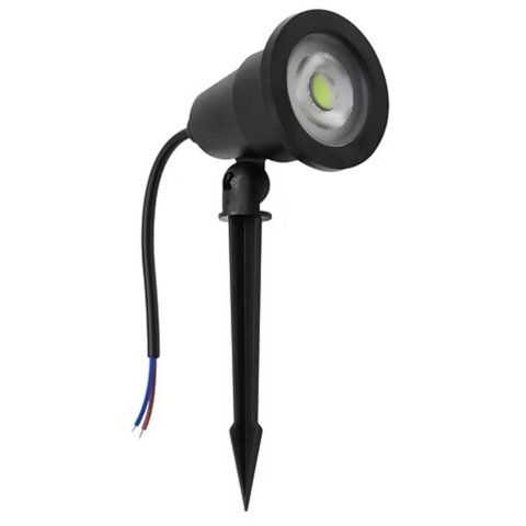 Luminária Espeto de Jardim com Lâmpada Cob Led 7w 3000k Bivolt Luz Amarela Ip66 para Iluminação Exte