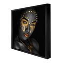 Ver mais imagens de Kit 3 Quadros 50cm X 50cm Mulher e Folha Douradas Tropical Artes 